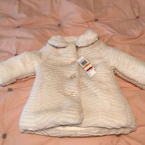 BNWT Calvin Klein Jeans Pho fur white jacket.